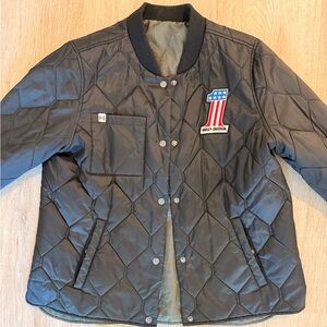 Reversible Harley-Davidson Black Quilted Jacket with Patch